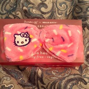 The Crème Shop Hello Kitty Celebrate Plush Spa Pink Sprinkle Headband x2